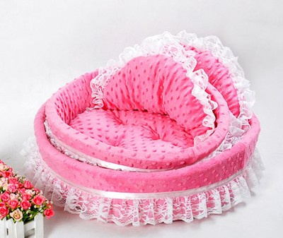 3 colors Soft Lace Pet Dog Puppy Cat Nest Kennel Comfortable Warm Bed Mat Cozy