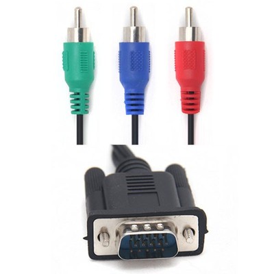 5FT 1.5M VGA to 3 RCA Cable Adapter TV HDTV PC Laptop 2014