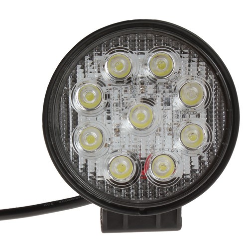 27W 12V / 24V 2050Lm Offroad Off-road SUV LED Round Work Light Truck Spotlight
