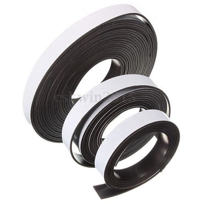 3 Sizes Flexible Adhesive Magnet Rubber Magnetic Powder Roll Tape Strip Craft