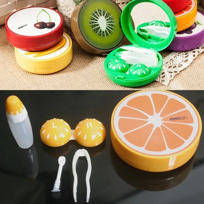 Portable Travel Cute Fruit Shape Contact Lens Case Box Kit Holder Container Set