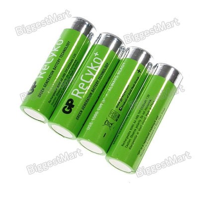 GP ReCyko Ni-MH AA 2050mAh Rechargeable Batteries (4-Pack)