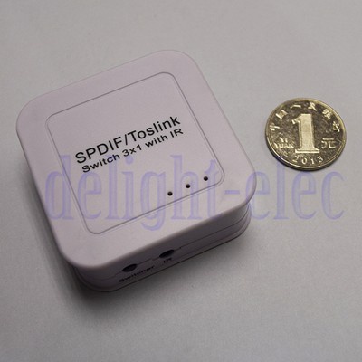 3 Ports SPDIF TosLink Digital Optical Audio 3x1 Switch Switcher Box +Remote DG