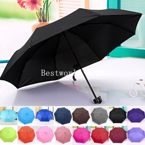 Windproof Mini Compact Folding Handbag Umbrella 14 Colors