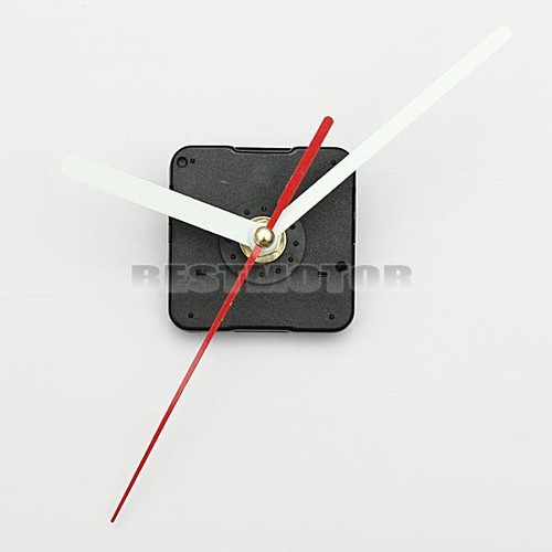 White & Red Hands DIY Black Quartz Clock Movement Mechanism Repair Tool Parts