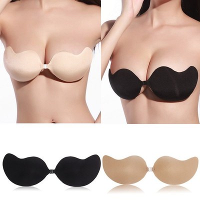 Sexy Silicone Self Adhesive Stick On Push Up Strapless Invisible Bras Backless