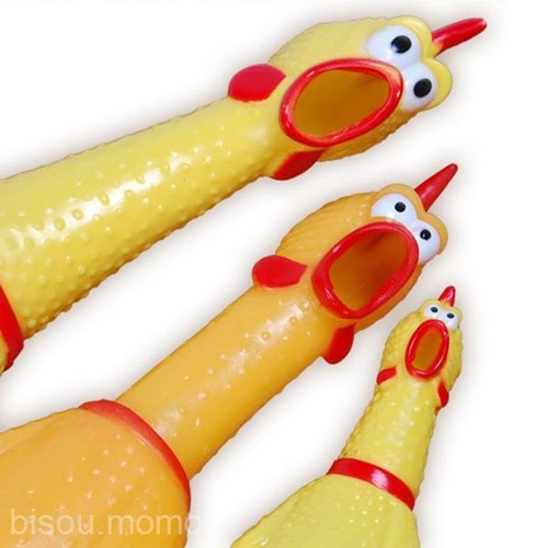 Loud Shrilling Lovely Baby Kids Rubber Adult Abreact Screaming Chicken Vent Toy