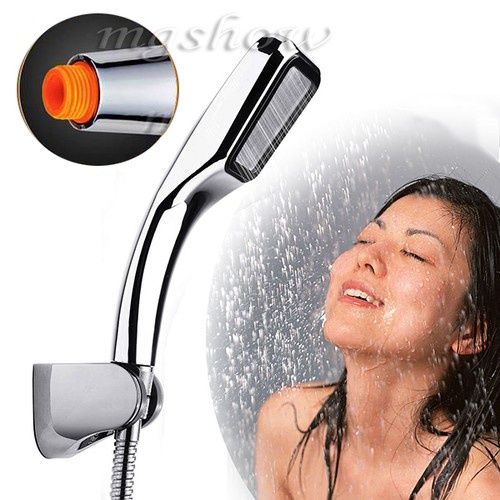 Handheld Shower Head Bath Water High Pressure Saving Chrome Spout Spray Bathroom