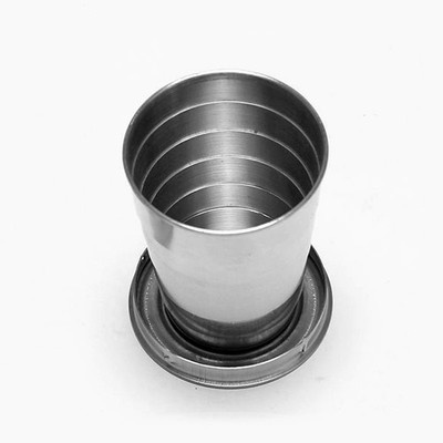 Stainless Steel Portable Outdoor Travel Camping Folding Collapsible Cup S