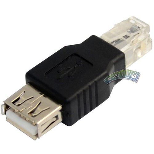 USB Female to RJ-11 4Pin Phone Line Cable Coupler Connector Jack Adapter Network