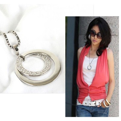 New Brand Women Crystal Rhinestone Sweater Long Chain Pendant Necklace Hot