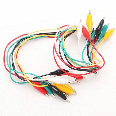 10pcs 50cm Double-ended Crocodile Clips Cable Alligator Clips Wire testing wire