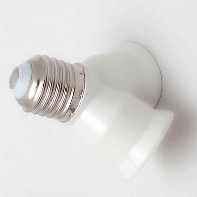Screw E27 LED Base Light Lamp Bulb Socket 1 to 2 Splitter Adapter