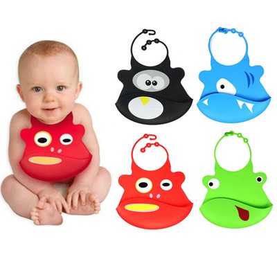 Baby Bibs Eat Solid Convenience Health Silicone Waterproof Bib  Applied Hot