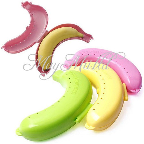 Good New Fruit Banana Guard Protector Container Storage Plastic Lunch Box Case S