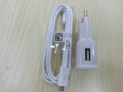 Original EU Wall Charger+USB Data Cable For SamSung Galaxy Note 2 II N7100 S4 S3