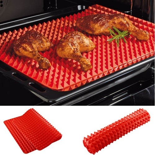 Red Pyramid Pan Nonstick Silicone Baking Mat Mould Cooking Mat Oven Baking Tray