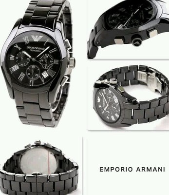 AR1400 Emporio Armani Mens Watch  CERAMIC with original  box   2 YEAR WARRANTY