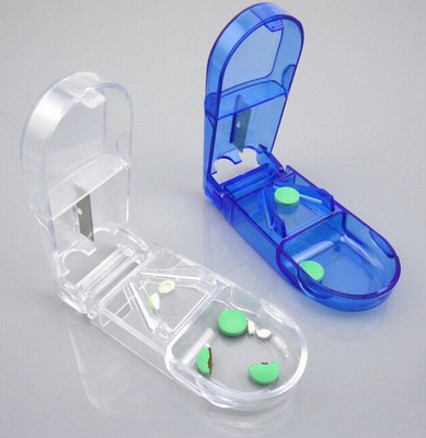 JT12 Storage Box Medicine Pill Holder Tablet Cutter Splitter Divider