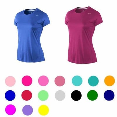 Nike Dri Fit Ladies Womens Fitness Running T Shirt Gym Wear Sports Top
