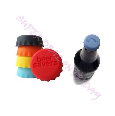 Rubber Beer Bottle Tops Saver Silicone Reusable Caps Beverage Savers Gift