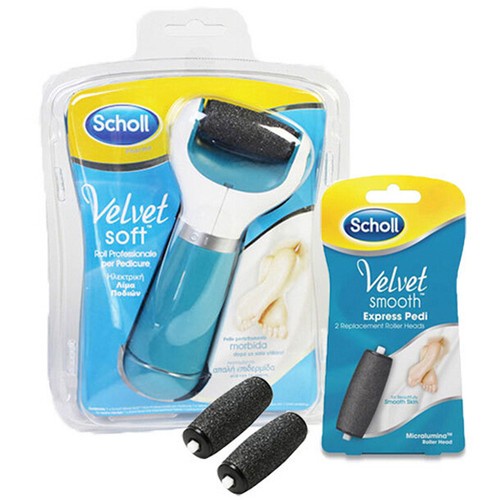 Scholl Velvet Electronic Foot File Soft Smooth Express Pedi+2 Replacement Roller