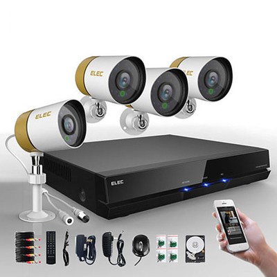 ELEC® 4 CH Channel 960H HDMI DVR 700TVL Outdoor CCTV Security Camera System 500G