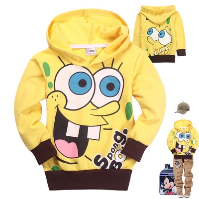 New Funny SpongeBob Kids Boys Girls Long Sleeve Hoodies Coat #140 7-8Years