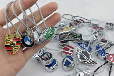 Porsche Auto Logo Steel Wire 3D Metal Key Chain Ring Panamera Carrera Boxster