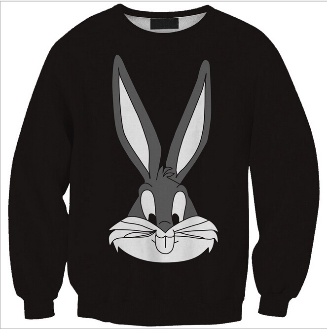 Fashion Women/Men's Bugs Bunny 3D print Sweatshirts Hoodies pullover MT34