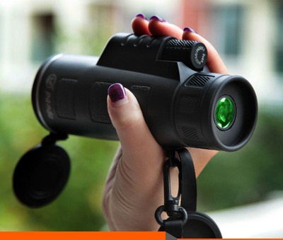 40X60 Focus HandHeld Adjustable Travel HD Lens BK4 Monocular Telescope + Bag
