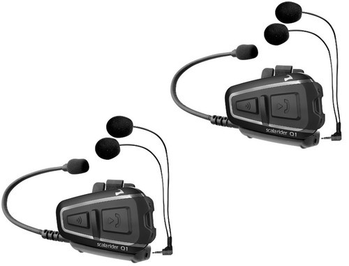 Cardo Scala Rider Q1 Teamset Headset Helmet Intercom Motorcycle Bluetooth MP3 FM