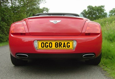 BRAG SHOW OFF POSER Private Number Plate for FANCY CAR SPORTS EXPENSIVE FLASH