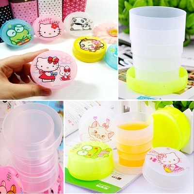 Hot Cute Portable Candy Color Telescopic Travel Collapsible Folding Mini Cup SK