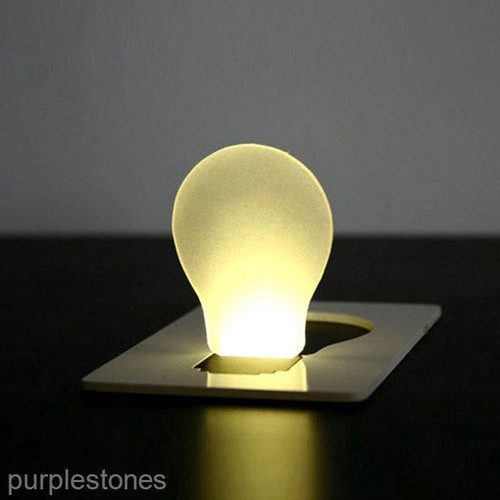 Cool Portable Pocket Card Wallet LED Light Torch Flashlight Lamp Random Color