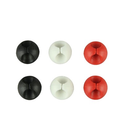 6PCS Cable Clip Desk Tidy Wire Drop Lead USB Charger Cord Holder Secure Table