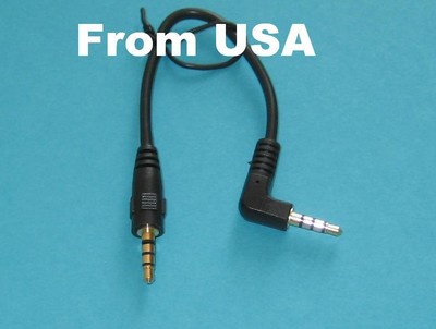 12 inch 3.5mm Male to Male 90 Degree Angle Audio Jack AUX Connector Plug Cable