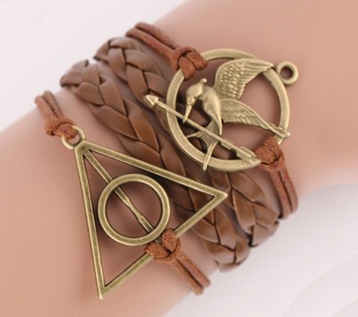 NEW Hot Infinity Love Anchor Leather Cute Charm Bracelet Bronze DIY SL170