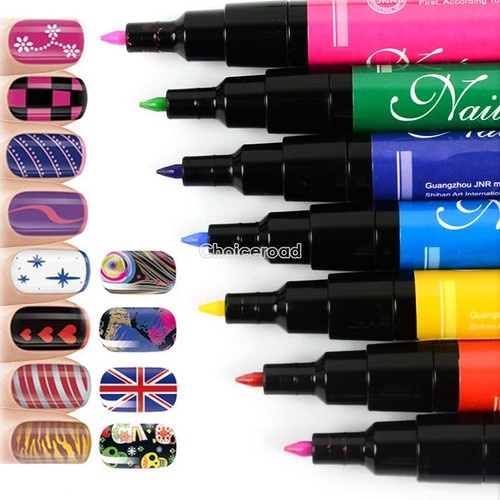 Nail Art Pen Painting Design Tool Drawing 12 colors/12 PCs/LOT for UV Gel Polish