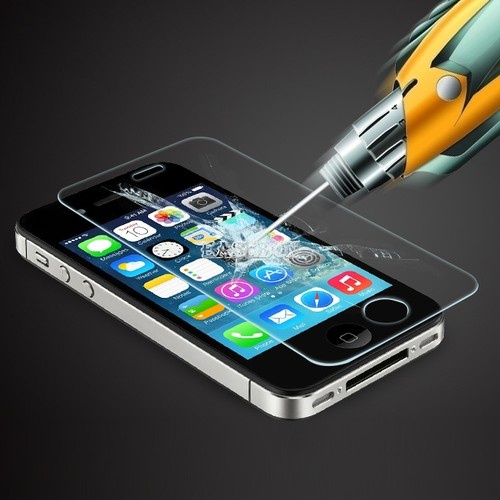 Tough Tempered Glass Screen Protector for Apple iPhone 4/4S Anti Shatter EA