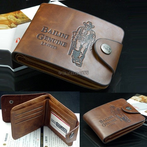 NEW MENS GENUINE HIGH QUALITY SOFT LEATHER WALLET COW-BOYS DESIGNER LUXURY C5