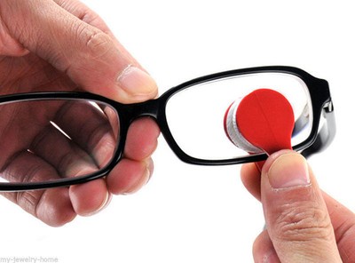 New Mini Glasses Cleaning Brush Cloth Microfibre Sponge Kit Wipe Lens Gadget