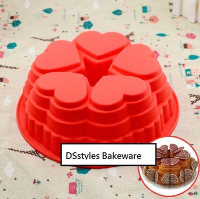 Love Hearts 17.2cm Silicone Cake Jelly Pudding Candy Chocolate Mold Mould