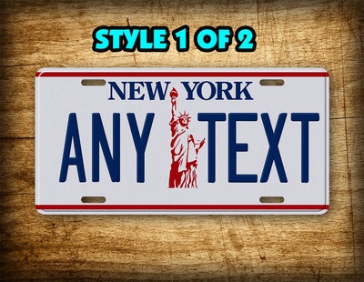 New York Liberty License Plate Personalized Statue of Liberty Auto Tag Vintage