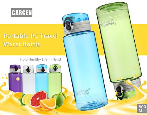 CARGEN CG800 800ML PC Portable Travel Drinking Bottle Water Cup with Lanyard
