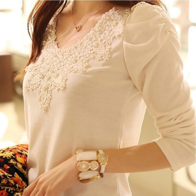 New Women Fashion Korean Slim Top Long Sleeve T Shirt Blouse