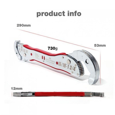 9-45mm Adjustable Multi Purpose Functional Spanner 15/16