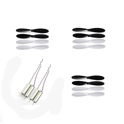 3 Sets Hubsan x4 H107 Quadcopter Replacement Propellers & 1 Set 7*20MM Motors
