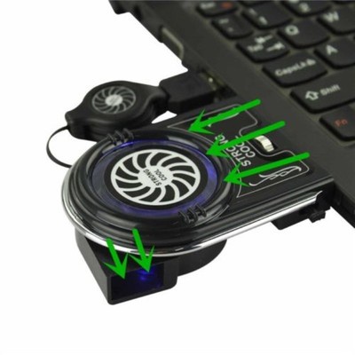 New Mini Vacuum USB Cooler Air Extracting Cooling Pad Fan for Notebook Laptop D