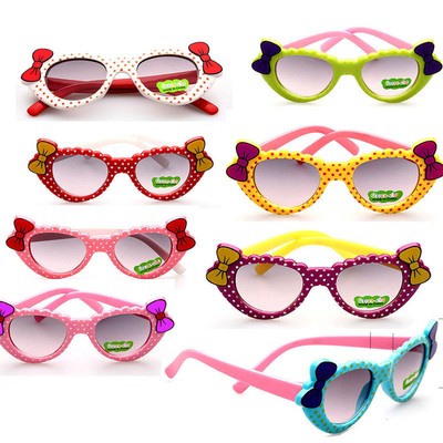 Kids Style  Bow Sunglasses Boys Girl's Age 3-12 Children Glasses 100%UV400